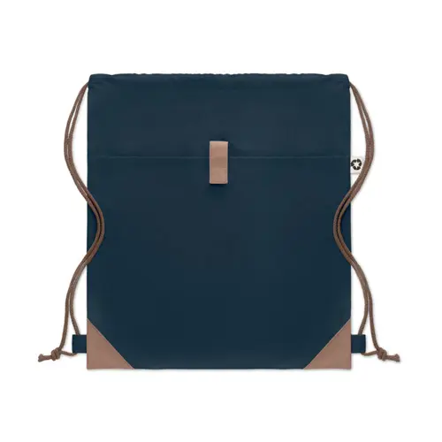 Sacca in cotone riciclato con finiture colorate e chiusura a coulisse de 220gr 38X42cm