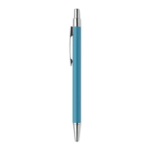 Penna a sfera a pulsante in alluminio riciclato refill blu