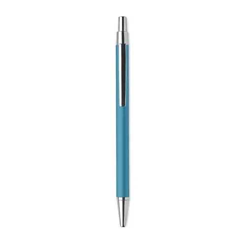 Penna a sfera a pulsante in alluminio riciclato refill blu