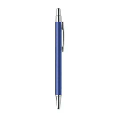 Penna a sfera a pulsante in alluminio riciclato refill blu