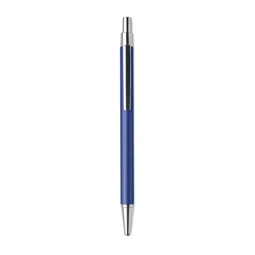 Penna a sfera a pulsante in alluminio riciclato refill blu