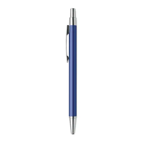 Penna a sfera a pulsante in alluminio riciclato refill blu