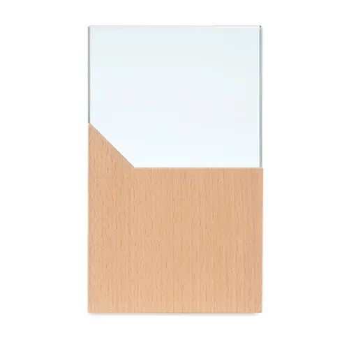 Trofeo o targa in cristallo e legno