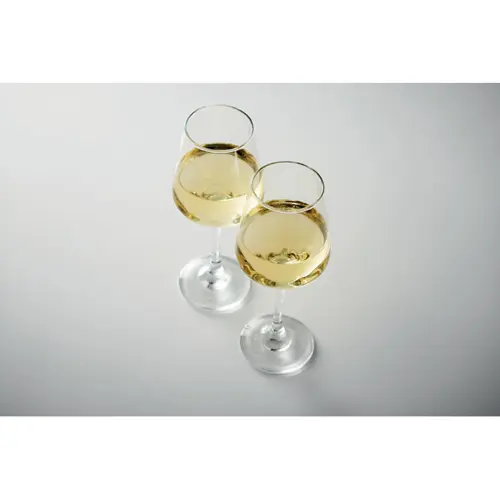 Set di 2 bicchieri da vino da 400 ml in scatola regalo bianca
