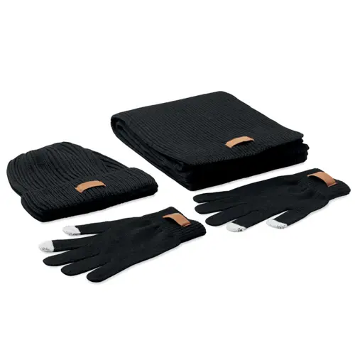 Set invernale Include berretto in RPET, sciarpa e guanti tattili