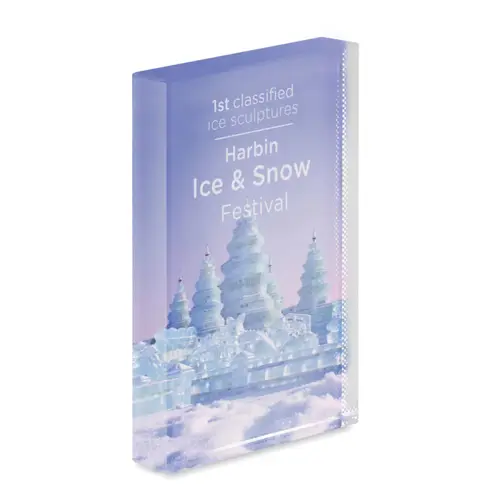 Fermacarte in cristallo 9X2X13CM in scatola regalo 