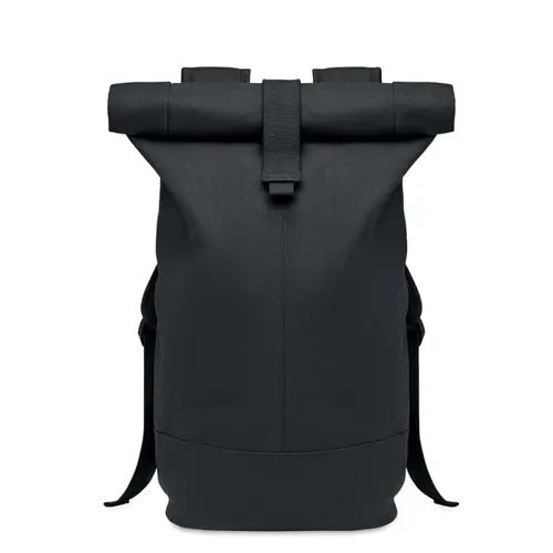 Zaino rolltop in tela lavata 340g con rinforzo posteriore imbottito 22.5x15x58cm