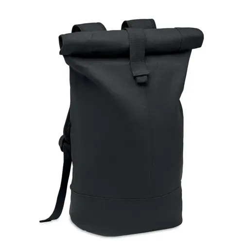 Zaino rolltop in tela lavata 340g con rinforzo posteriore imbottito 22.5x15x58cm