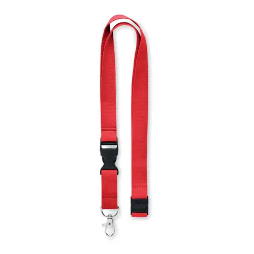 Lanyard in cotone con fibbia removibile e chiusura di sicurezza