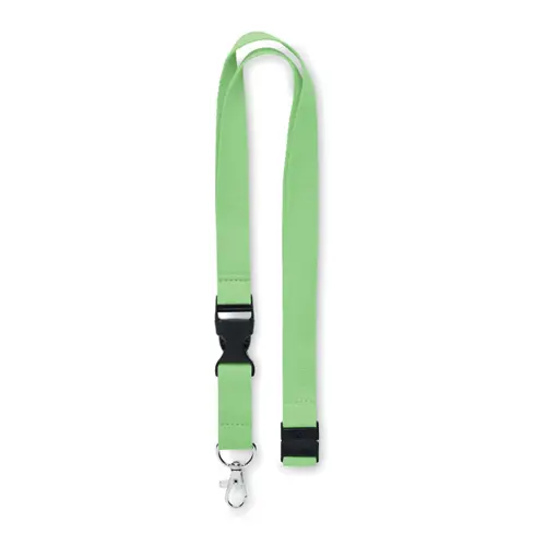 Lanyard in cotone con fibbia removibile e chiusura di sicurezza