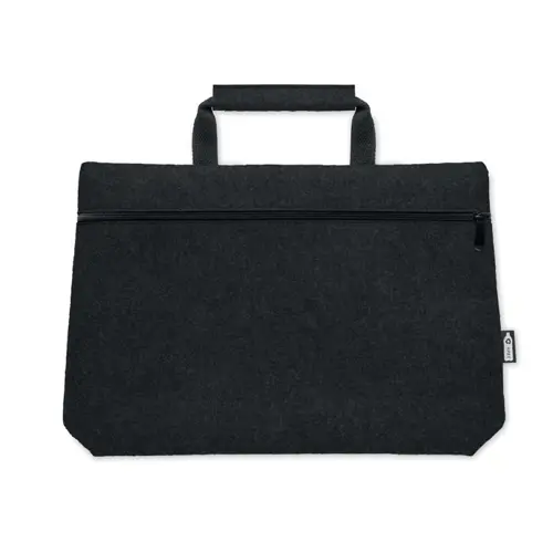 Borsa porta pc da 15" in feltro con cerniera e tasca interna 38x6.5x28cm