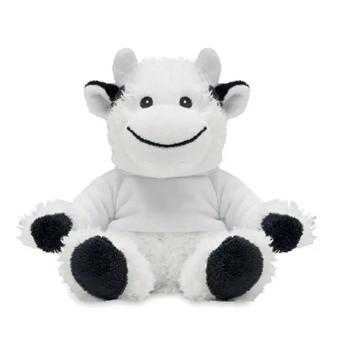 Peluche a forma di mucca con felpa personalizzabile in sublimazione