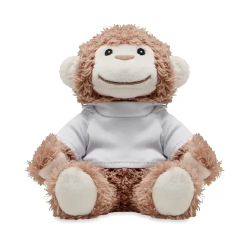 Peluche a forma di scimmia con felpa personalizzabile in sublimazione