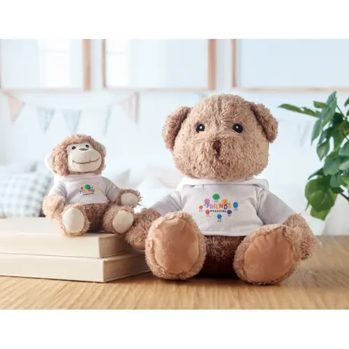 Peluche a forma di orso con felpa