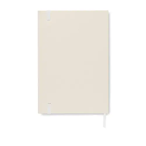 Block note A5 con copertina rigida 70% di cartone del latte riciclato e il 30% di carta riciclata 80 fogli a righe elastico e segnalibro