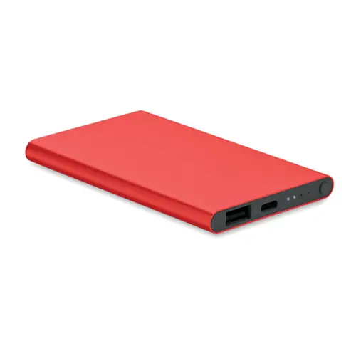 Power bank in alluminio con porta di tipo-C da 4000mAh 