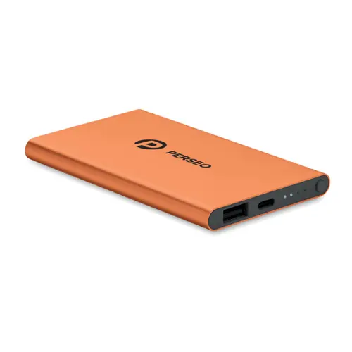 Power bank in alluminio con porta di tipo-C da 4000mAh 