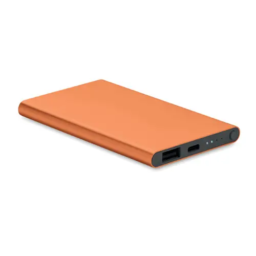 Power bank in alluminio con porta di tipo-C da 4000mAh 