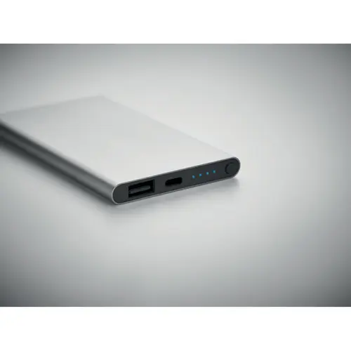 Power bank in alluminio con porta di tipo-C da 4000mAh 