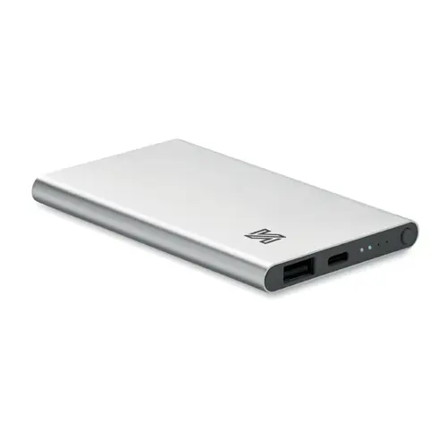 Power bank in alluminio con porta di tipo-C da 4000mAh 
