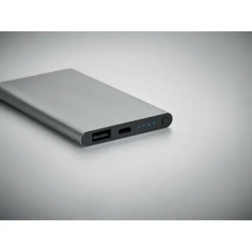 Power bank in alluminio con porta di tipo-C da 4000mAh 