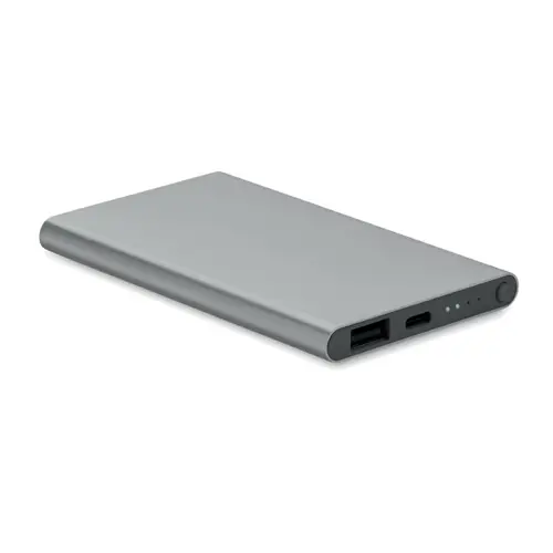 Power bank in alluminio con porta di tipo-C da 4000mAh 