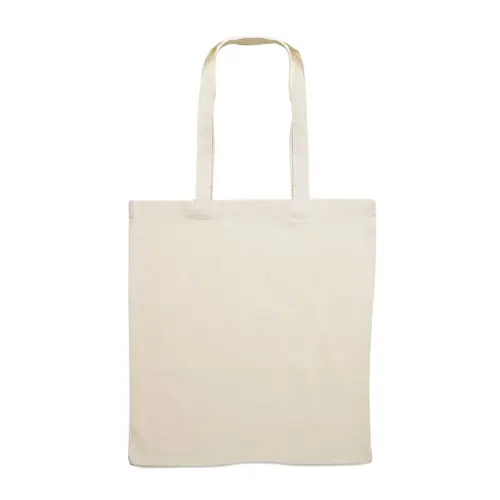 Shopper in cotone biologico con manici lunghi prodotta in Europa da 180gr 36x41cm