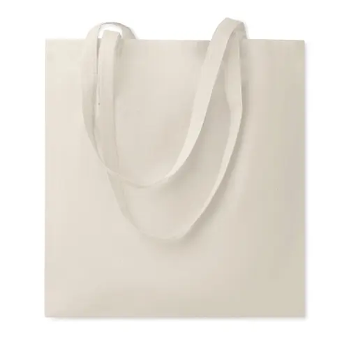Shopper in cotone biologico con manici lunghi prodotta in Europa da 180gr 36x41cm