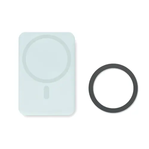 Power bank wireless con ricarica veloce da 15W e capienza da 5000 mah e anello magnetico