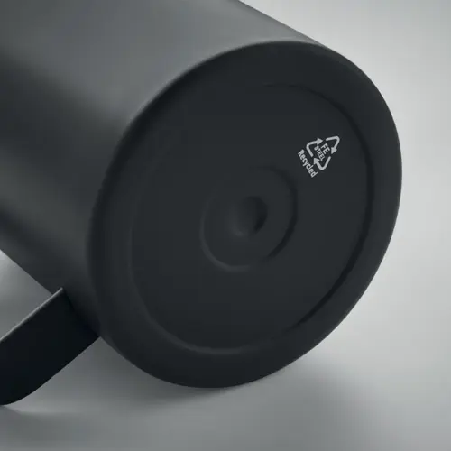 Tazza in acciaio inox riciclato a doppio strato con coperchio da 300ml