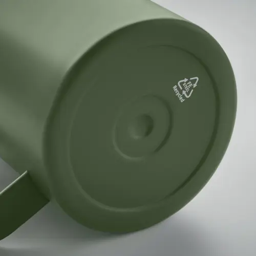 Tazza in acciaio inox riciclato a doppio strato con coperchio da 300ml