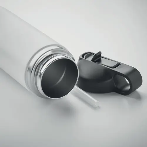 Borraccia a doppio strato in acciaio inox riciclato e tappo con cannuccia integrata da 500ml