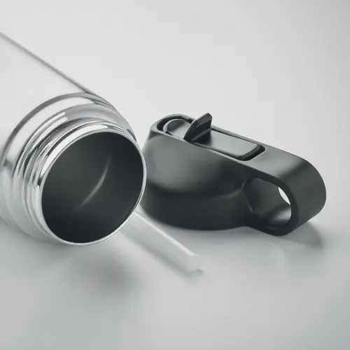 Borraccia a doppio strato in acciaio inox riciclato e tappo con cannuccia integrata da 500ml