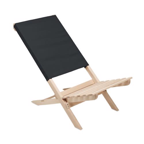 Sedia a sdraio da spiaggia pieghevole in legno con seduta in poliestere -  GZ230310201