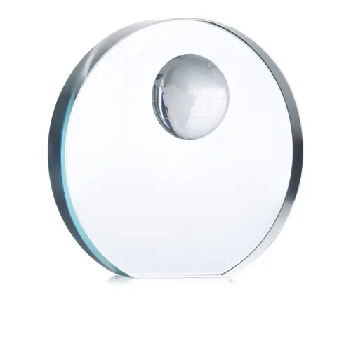 Fermacarte in vetro rotondo