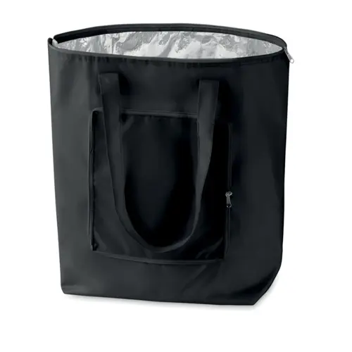 Borsa termica ripiegabile in poliestere da 13l con chiusura a zip e manici lunghi 410x140x440mm