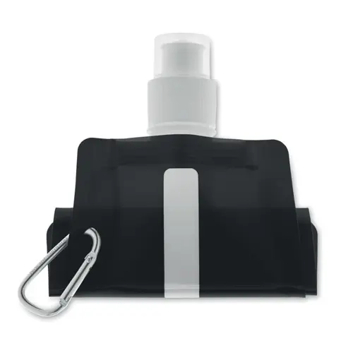 Borraccia pieghevole antigoccia in PET con moschettone in alluminio 480ml