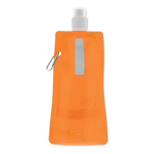 Borraccia pieghevole antigoccia in PET con moschettone in alluminio 480ml