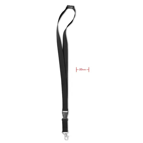 Lanyard con moschettone fibbia removibile e sgancio di sicurezza