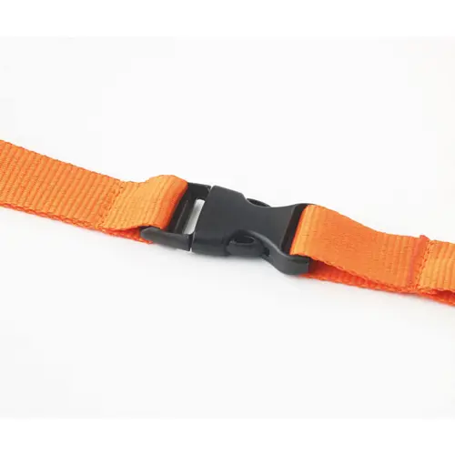 Lanyard con moschettone fibbia removibile e sgancio di sicurezza