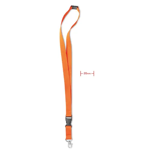 Lanyard con moschettone fibbia removibile e sgancio di sicurezza