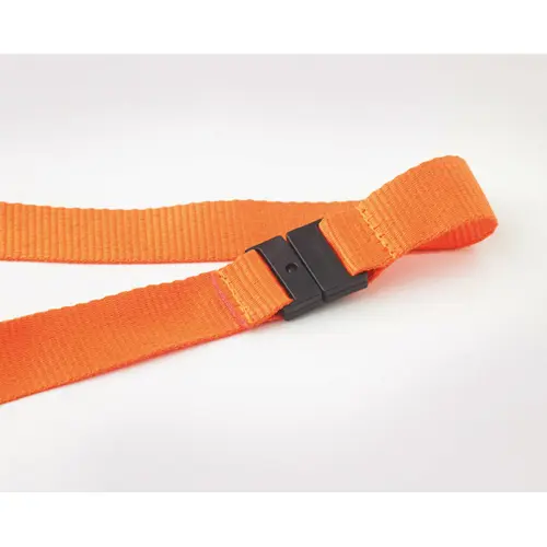 Lanyard con moschettone fibbia removibile e sgancio di sicurezza