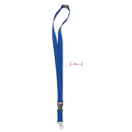 Lanyard con moschettone fibbia removibile e sgancio di sicurezza
