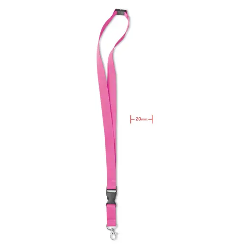 Lanyard con moschettone fibbia removibile e sgancio di sicurezza