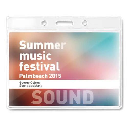 Porta badge trasparente 10x8cm