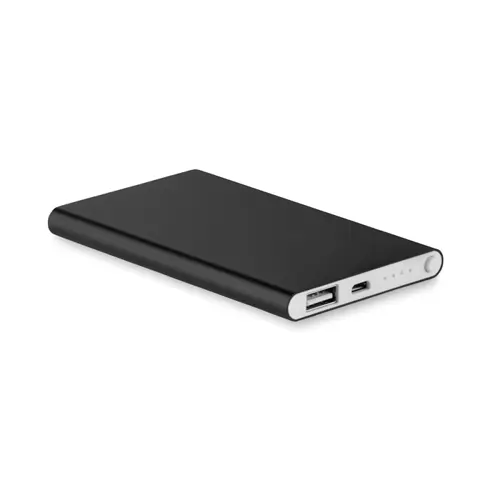 Power bank in alluminio piatto disponible in vari colori da 4000mAh