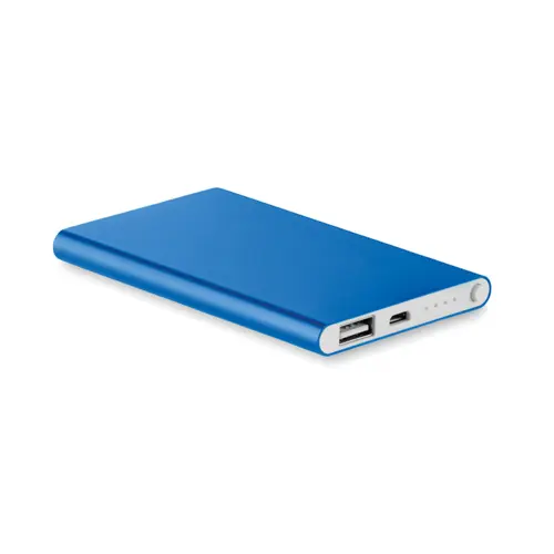 Power bank in alluminio piatto disponible in vari colori da 4000mAh