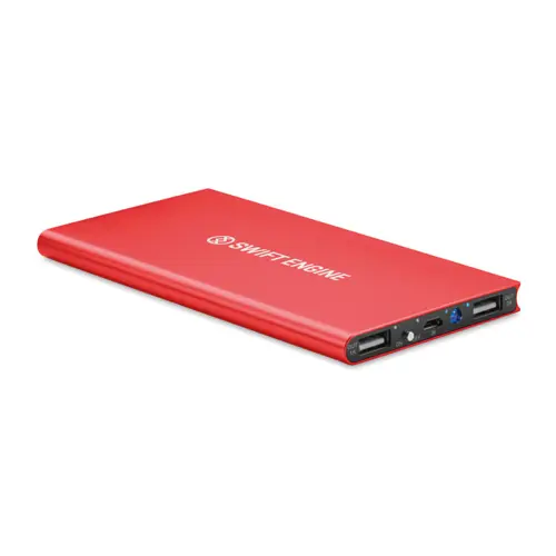 Power bank in alluminio piatto e compatto in diverse colorazioni da 8000mAh