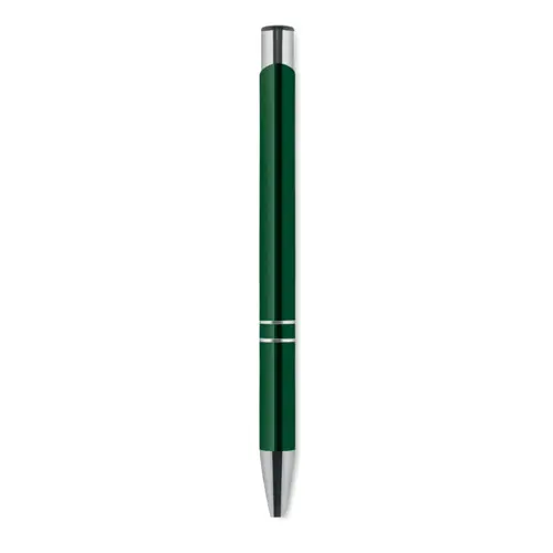 Penna a sfera in alluminio disponibile in vari colori e con meccanismo a scatto e refill blu