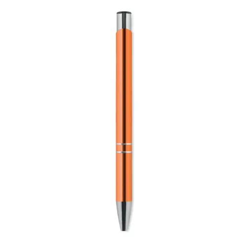 Penna a sfera in alluminio disponibile in vari colori e con meccanismo a scatto e refill blu